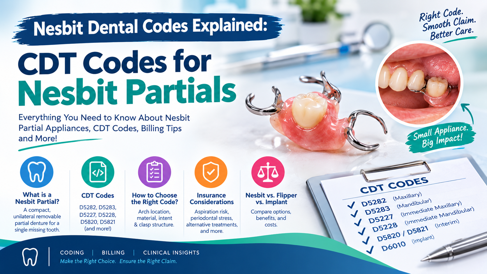 Nesbit Dental Codes Explained: CDT Codes for Nesbit Partials